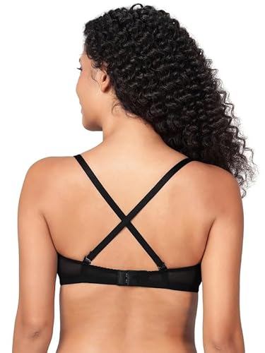 Clovia Women’s Black Lace Multiway Bra – Padded, Non-Wired, Full-Coverage Elegance (BR2332C13_34D)
